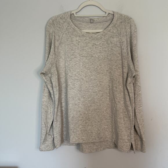 Lou & Grey Signaturesoft Sweatshirt Womens Size Large Gray Stretch Soft Cozy - Picture 1 of 7